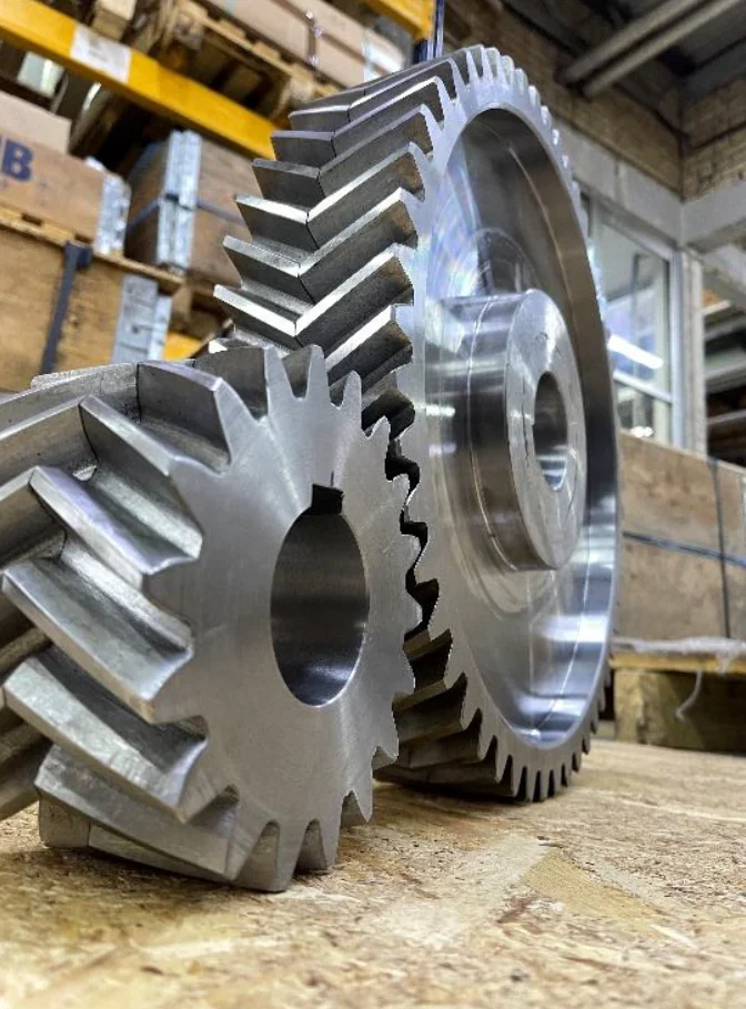 Gefertigte Zahnräder für industrielle Anwendungen